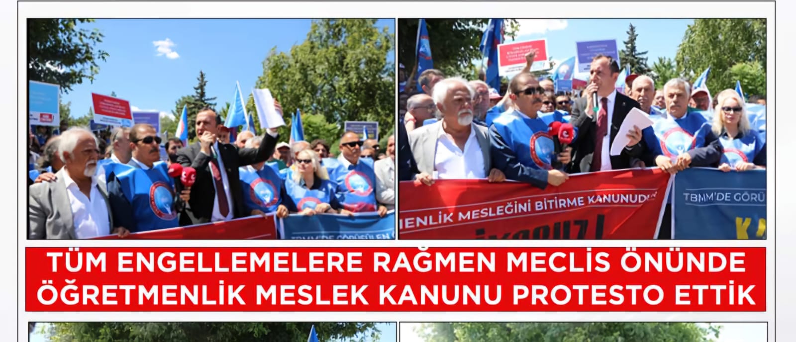 TÜM ENGELLEMELERE RAĞMEN MECLİS ÖNÜNDE ÖĞRETMENLİK MESLEK KANUNU PROTESTO ETTİK - 01.07.2024