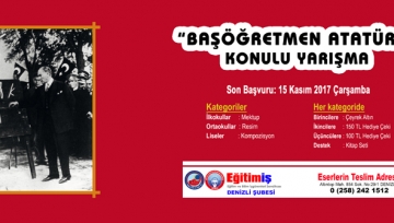 Başöğretmenimiz Atatürk İçin Yazalım, Çizelim 01-11-2017