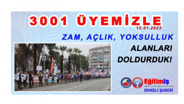 İŞ BIRAKMA EYLEMİ, 6.000 KATILIM -12.01.223